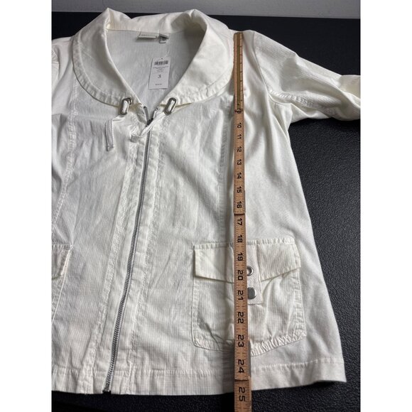 Chico's Zenergy Collection Ripstop Jacket Optic White Size 3/XL NWT - Picture 8 of 10